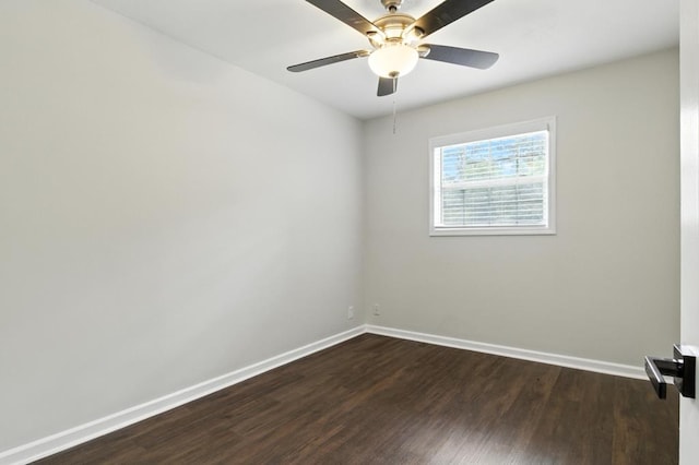 813 Wright Dr, Columbus, GA 31907 - spare room with dark wood-style flooring and ceiling fan