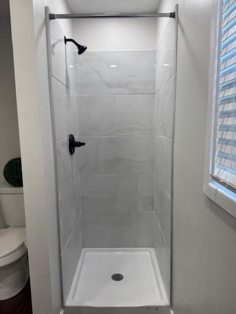813 Wright Dr, Columbus, GA 31907 - bathroom featuring toilet and a stall shower