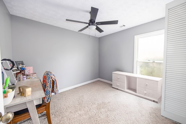 6909 Trapper Way, Midland, GA 31820 - office space with carpet flooring and a ceiling fan