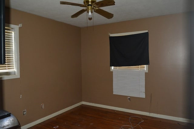 5137 Burbank St, Columbus, GA 31907 - spare room featuring dark wood finished floors and a ceiling fan