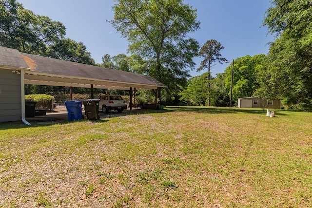 view of yard featuring driveway