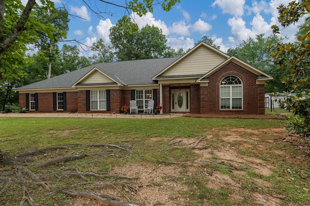 485 Boyd Branch Dr, Upatoi, GA 31829 - ranch-style home with brick siding and a front yard