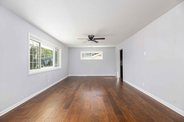 3409 Primrose Rd, Columbus, GA 31907 - empty room with hardwood / wood-style floors, a ceiling fan, and healthy amount of natural light