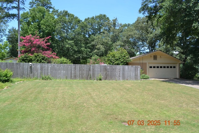 13642 Macon Rd, Upatoi, GA 31829 - view of yard featuring a garage and driveway