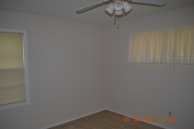 13642 Macon Rd, Upatoi, GA 31829 - carpeted spare room featuring a ceiling fan and baseboards