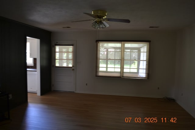 13642 Macon Rd, Upatoi, GA 31829 - entryway featuring wood finished floors and ceiling fan
