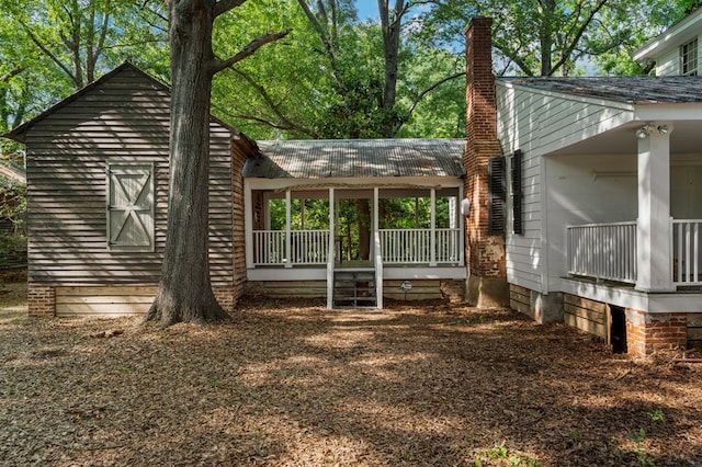 171 Jefferson Ave, Talbotton, GA 31827 - view of home's exterior with a chimney