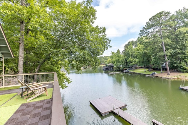 340 Commadore Dr, Hamilton, GA 31811 - dock with a water view and view of scattered trees