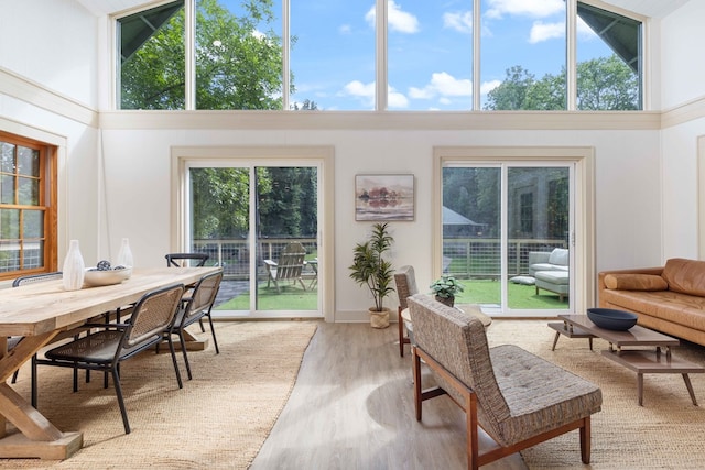 340 Commadore Dr, Hamilton, GA 31811 - living area featuring wood finished floors and a towering ceiling