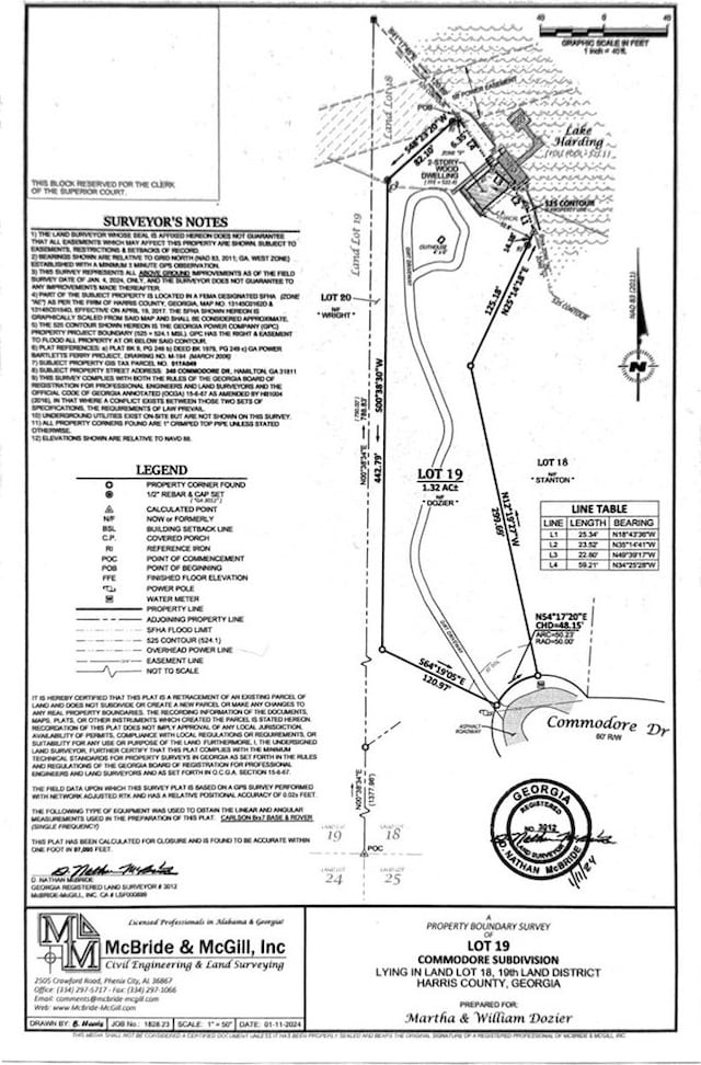 340 Commadore Dr, Hamilton, GA 31811 - survey map / technical document