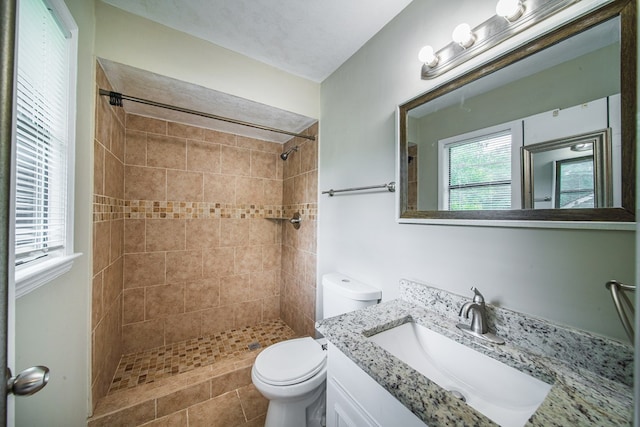 3 Primrose Ct, Columbus, GA 31907 - bathroom with tiled shower, vanity, and tile patterned floors