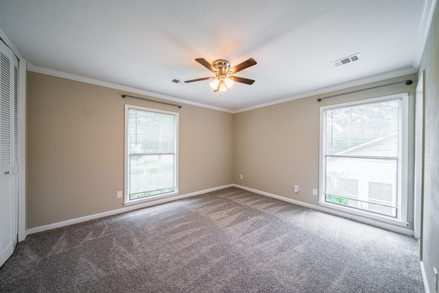 3 Primrose Ct, Columbus, GA 31907 - unfurnished room featuring carpet floors, crown molding, and a ceiling fan