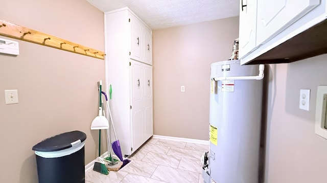 utility room with water heater