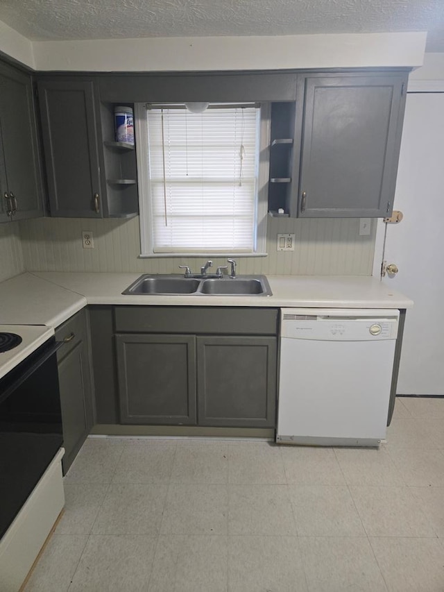 1704 18th St, Phenix City, AL 36867 - kitchen featuring white appliances, open shelves, light countertops, and light floors