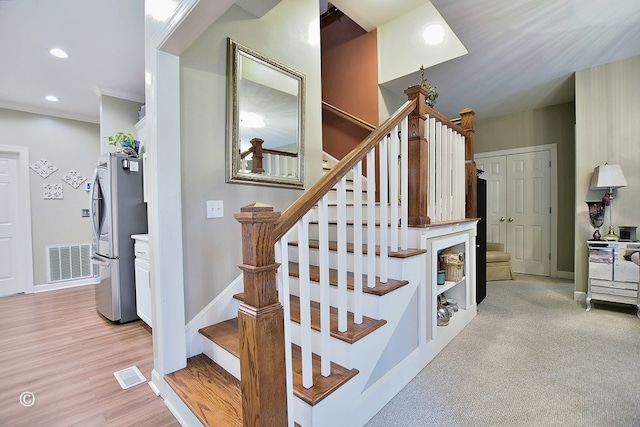 stairs with ornamental molding