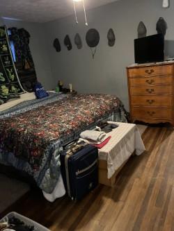 bedroom with wood-type flooring