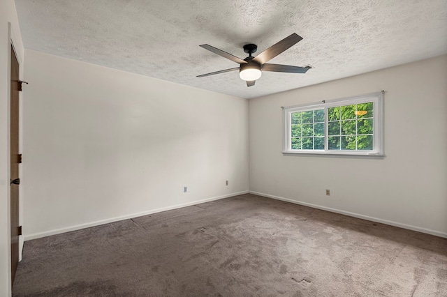 3925 Chris Dr, Columbus, GA 31909 - carpeted empty room with a textured ceiling, ceiling fan, and baseboards