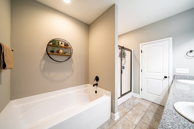 402 Lee Road 2203, Phenix City, AL 36870 - full bath with a bath, a stall shower, and double vanity