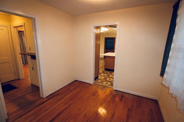 interior space featuring dark wood-type flooring