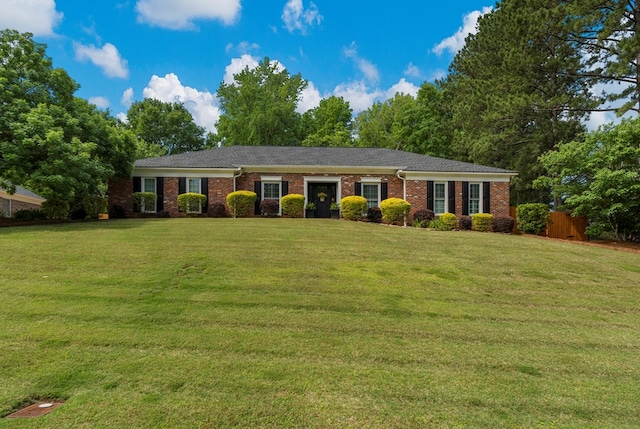 ranch-style home with brick siding