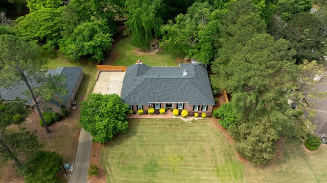 view from above of property