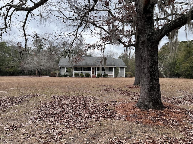 view of single story home