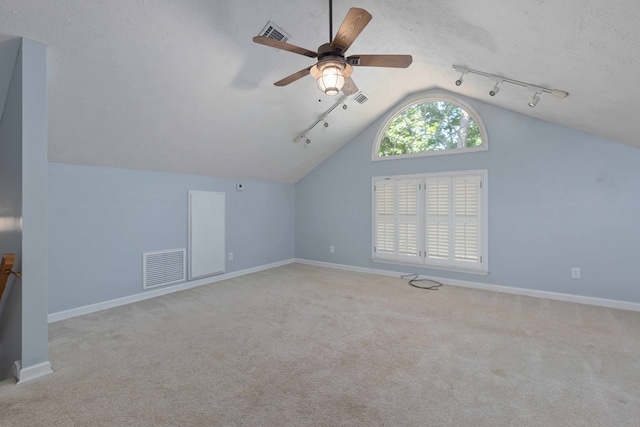 767 River Oaks Ct, Columbus, GA 31904 - bonus room featuring vaulted ceiling, carpet floors, and ceiling fan