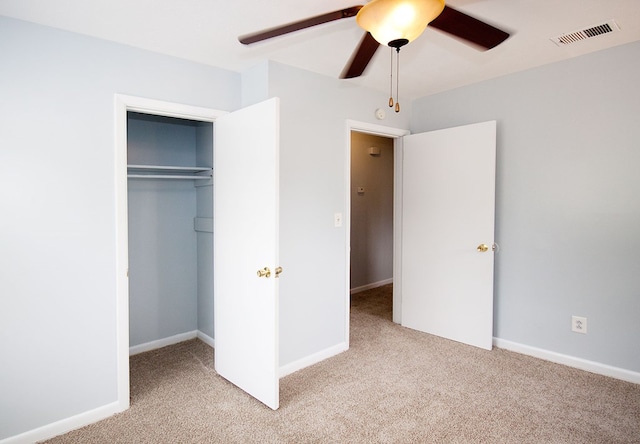 5622 Pollman St, Columbus, GA 31907 - unfurnished bedroom with carpet floors, a closet, and a ceiling fan