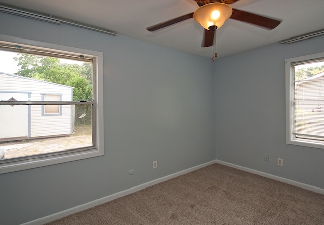5622 Pollman St, Columbus, GA 31907 - carpeted empty room featuring baseboards and a ceiling fan