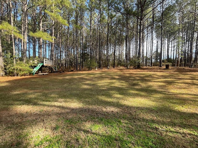 view of yard featuring playground community