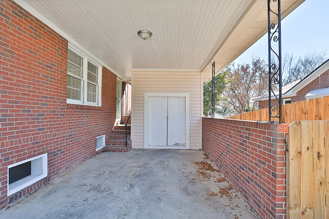 view of patio / terrace with fence