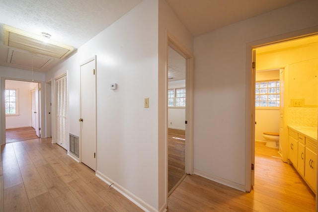 hallway featuring light hardwood / wood-style flooring