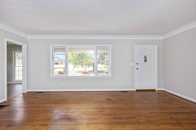3824 Forrest Rd, Columbus, GA 31907 - unfurnished room with crown molding, wood finished floors, and a textured ceiling
