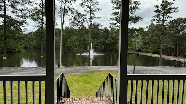 view of water feature