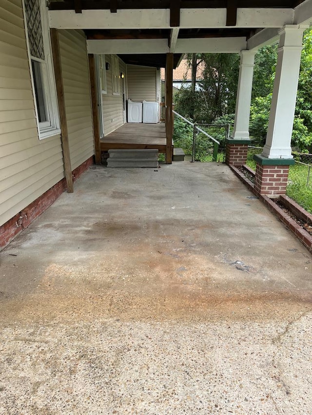 view of patio with covered porch