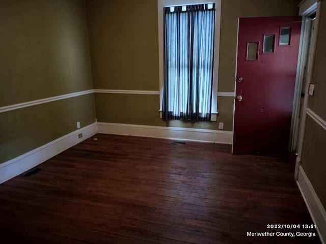 entrance foyer with dark wood-type flooring