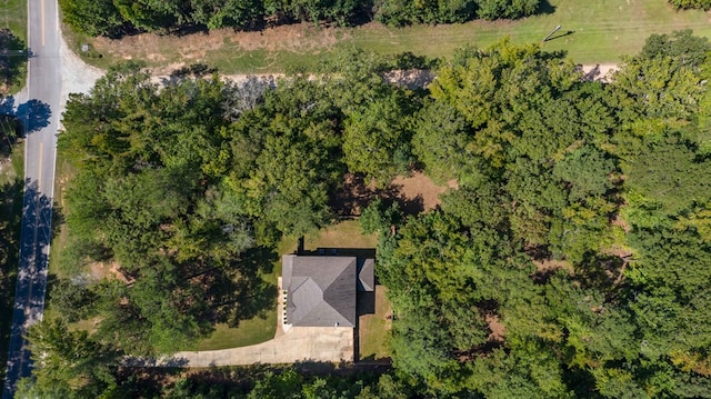 bird's eye view with a rural view