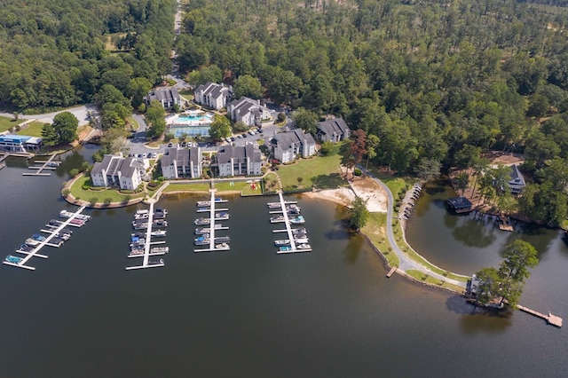333 Eastside Dr Unit 4, Fortson, GA 31808 - birds eye view of property featuring a water view and a forest view