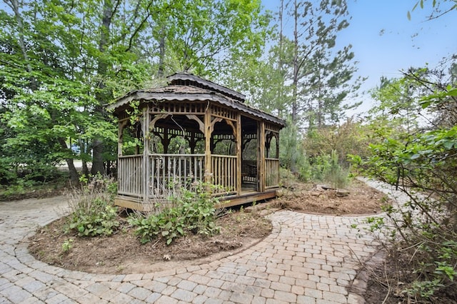 view of property's community with a gazebo