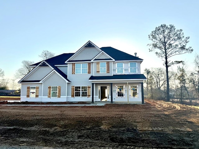 view of front facade featuring a porch