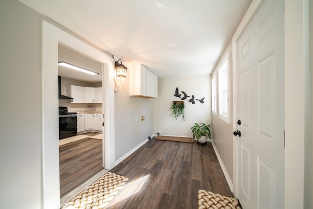 interior space featuring dark hardwood / wood-style floors