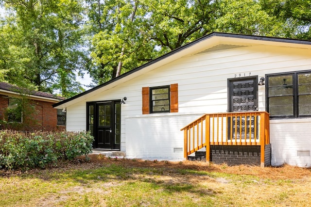 2917 Doyle Ave, Columbus, GA 31907 - rear view of house featuring brick siding and crawl space