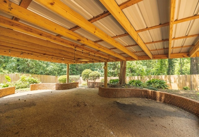 view of patio with fence