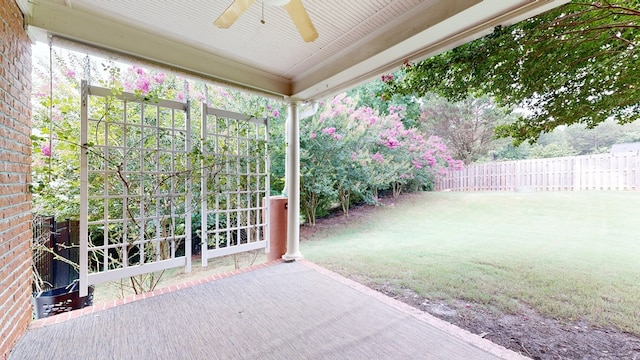 4756 Timarron Loop, Columbus, GA 31909 - fenced backyard with a ceiling fan