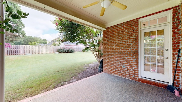 4756 Timarron Loop, Columbus, GA 31909 - fenced backyard featuring ceiling fan