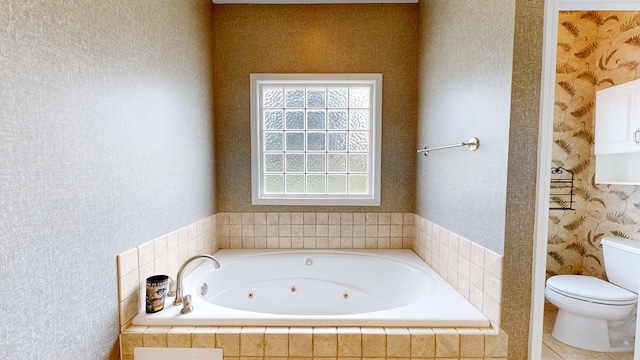 4756 Timarron Loop, Columbus, GA 31909 - bathroom with a jetted tub and wallpapered walls