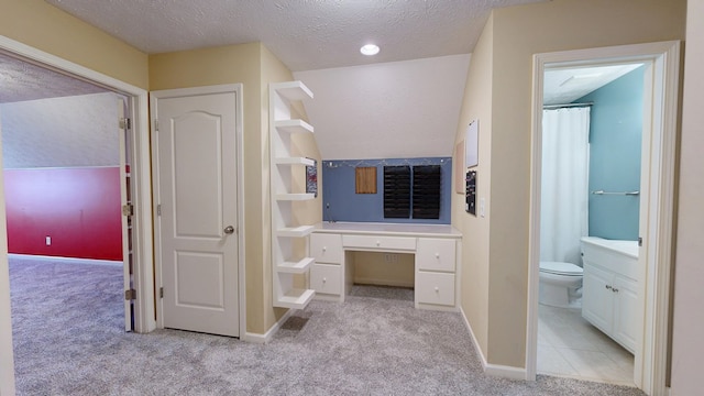 4756 Timarron Loop, Columbus, GA 31909 - bathroom with vanity, a textured ceiling, and carpet floors
