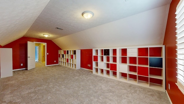 4756 Timarron Loop, Columbus, GA 31909 - additional living space with vaulted ceiling, carpet floors, and a textured ceiling