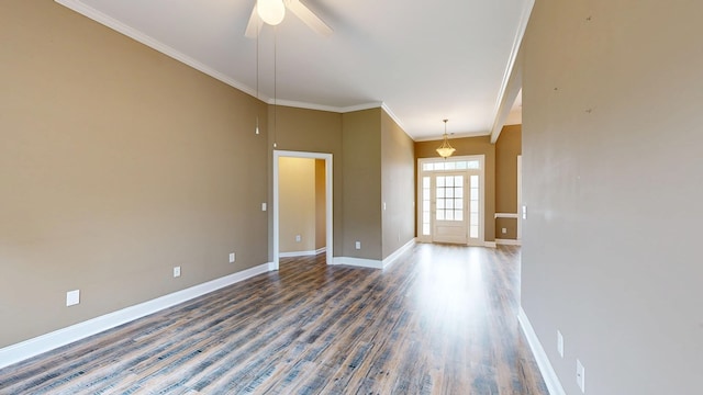 4756 Timarron Loop, Columbus, GA 31909 - unfurnished room featuring wood finished floors, crown molding, and ceiling fan
