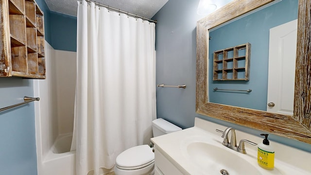 4756 Timarron Loop, Columbus, GA 31909 - bathroom featuring vanity, a textured ceiling, and shower / bath combo